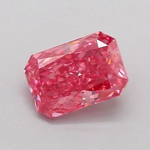 1.06ct RADIANT Fancy Vivid Reddish Pink VS1 Coloured Lab diamond