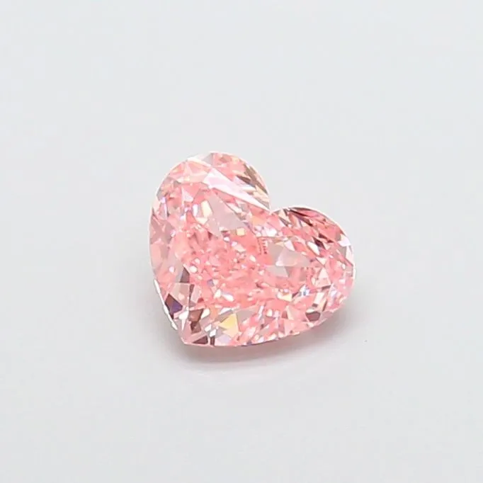 0.92ct HEART Fancy Vivid Pink VS1 Coloured Lab diamond