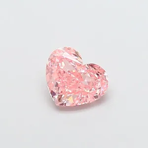 0.92ct HEART Fancy Vivid Pink VS1 Coloured Lab diamond