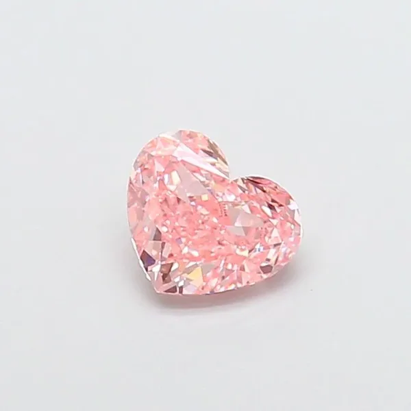 0.92ct HEART Fancy Vivid Pink VS1 Coloured Lab diamond