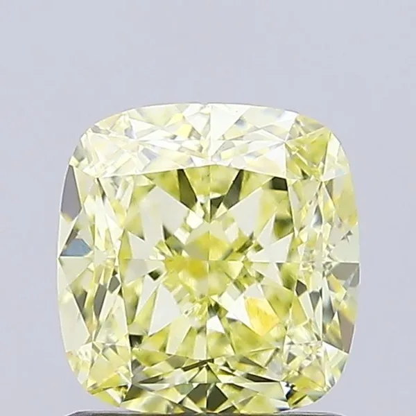 1.17ct CUSHION Fancy Yellow VS1 Coloured Lab diamond