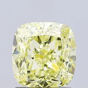 1.17ct CUSHION Fancy Yellow VS1 Coloured Lab diamond