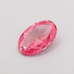 0.62ct OVAL Fancy Vivid Pink VS2 Coloured Lab diamond