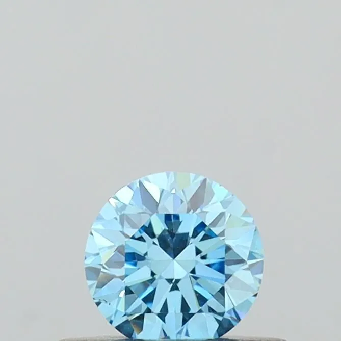 0.31ct ROUND Fancy Vivid Blue VVS2 Coloured Lab diamond