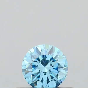 0.31ct ROUND Fancy Vivid Blue VVS2 Coloured Lab diamond