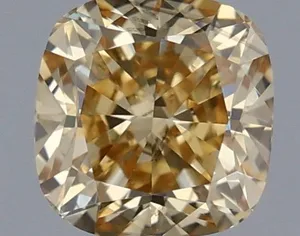 0.4ct CUSHION Fancy Yellow SI1 Coloured Lab diamond