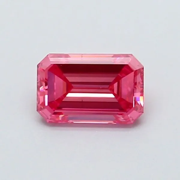 0.69ct EMERALD Fancy Vivid Pink VS2 Coloured Lab diamond