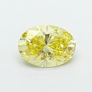 1.05ct OVAL Fancy Intense Yellow VS1 Coloured Lab diamond