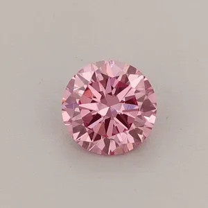 0.33ct ROUND Fancy Vivid Pink VVS2 Coloured Lab diamond