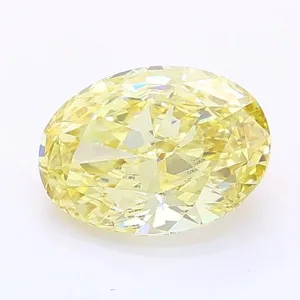 1.06ct OVAL Fancy Intense Yellow VS1 Coloured Lab diamond