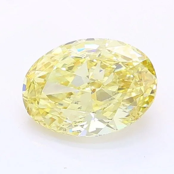 1.06ct OVAL Fancy Intense Yellow VS1 Coloured Lab diamond