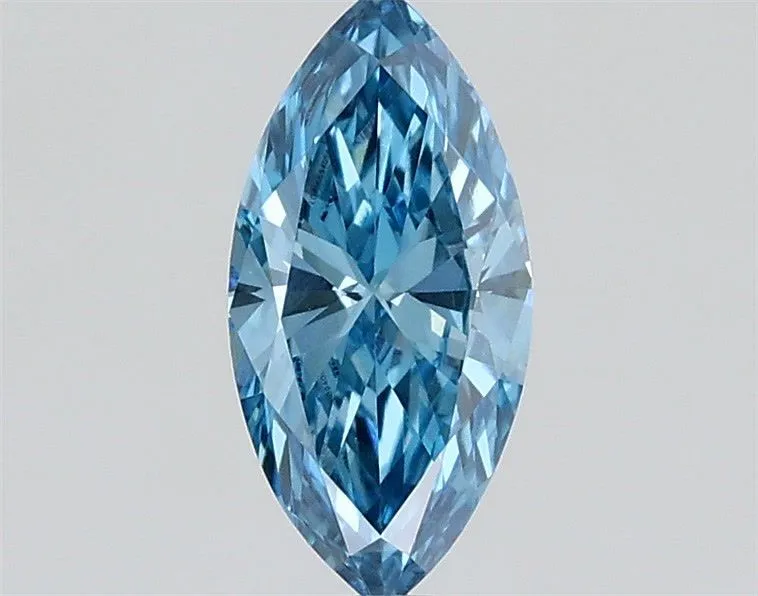 0.40ct MARQUISE Fancy Vivid Blue VVS2 Coloured Lab diamond