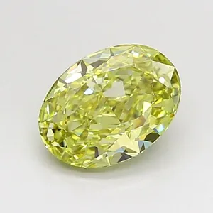 1.11ct OVAL Fancy Intense Yellow VVS2 Coloured Lab diamond
