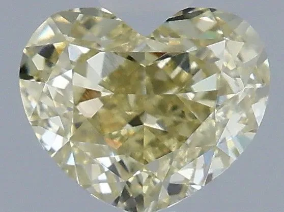1.02ct HEART Fancy Light Yellow VS1 Coloured Lab diamond