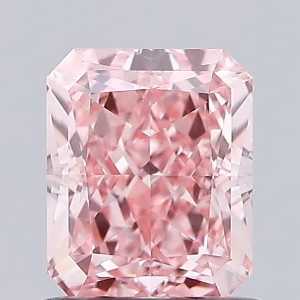 1.04ct RADIANT Fancy Vivid Pink VS1 Coloured Lab diamond