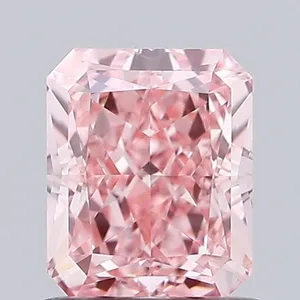 1.04ct RADIANT Fancy Vivid Pink VS1 Coloured Lab diamond