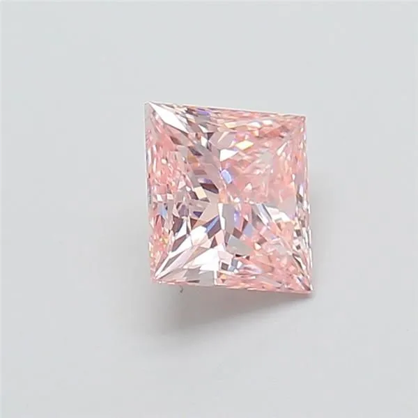 1.07ct PRINCESS Fancy Intense Pink VS2 Coloured Lab diamond