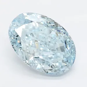 1ct OVAL Fancy Vivid Blue SI1 Coloured Lab diamond