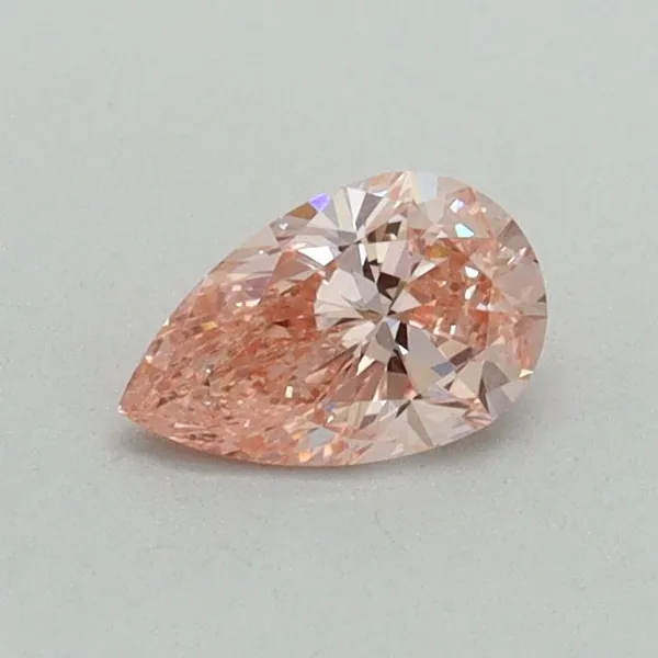 0.37ct PEAR Fancy Vivid Pink VVS2 Coloured Lab diamond