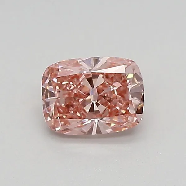 0.54ct CUSHION Fancy Vivid Pink VS2 Coloured Lab diamond