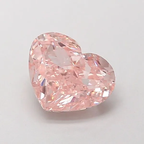 1.5ct HEART Fancy Intense Pink VS1 Coloured Lab diamond