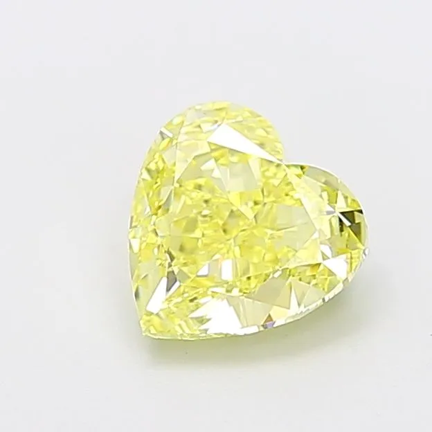 1.73ct HEART Fancy Yellow VS1 Coloured Lab diamond