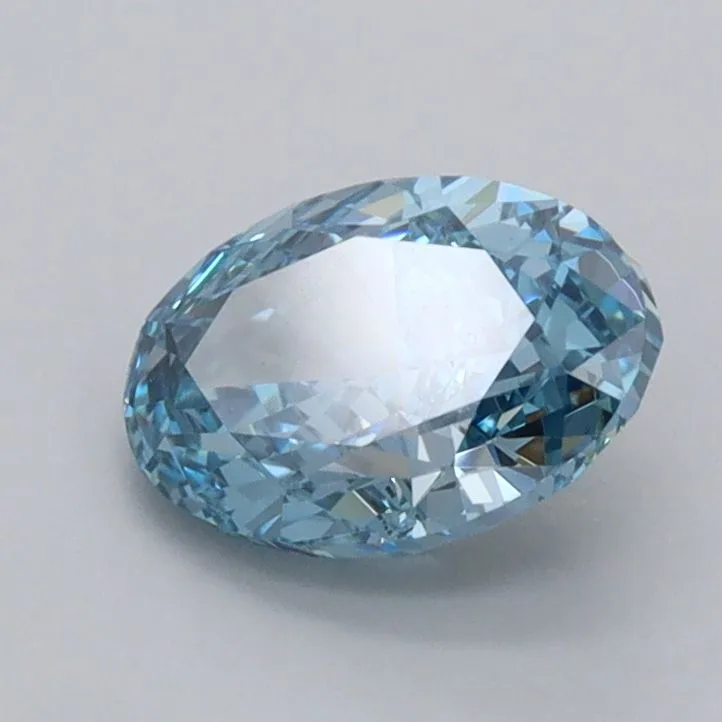 1.16ct OVAL Fancy Vivid Blue VVS2 Coloured Lab diamond