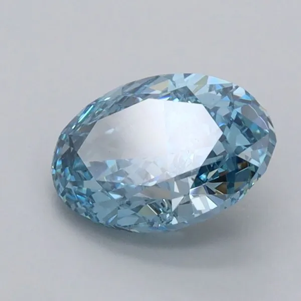 1.16ct OVAL Fancy Vivid Blue VVS2 Coloured Lab diamond