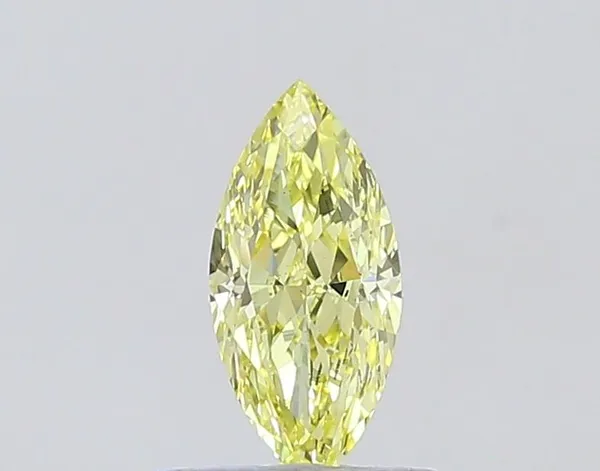 0.9ct MARQUISE Fancy Intense Yellow VS1 Coloured Lab diamond