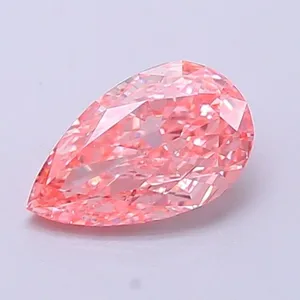 0.59ct PEAR Fancy Vivid Pink VS1 Coloured Lab diamond