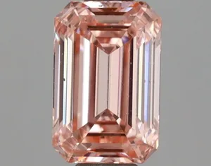 0.99ct EMERALD Fancy Intense Pink VS2 Coloured Lab diamond