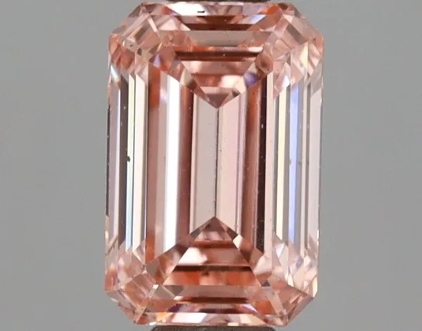 0.99ct EMERALD Fancy Intense Pink VS2 Coloured Lab diamond