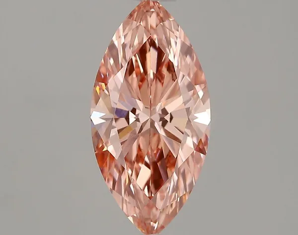 1.52ct MARQUISE Fancy Vivid Pink VVS2 Coloured Lab diamond
