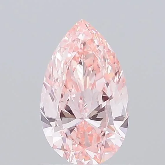 0.99ct PEAR Fancy Intense Pink VS1 Coloured Lab diamond