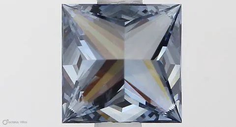 1.07ct PRINCESS Fancy Vivid Blue VVS2 Coloured Lab diamond