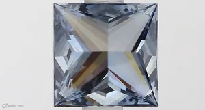 1.07ct PRINCESS Fancy Vivid Blue VVS2 Coloured Lab diamond