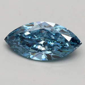 1ct MARQUISE Fancy Vivid Blue SI1 Coloured Lab diamond