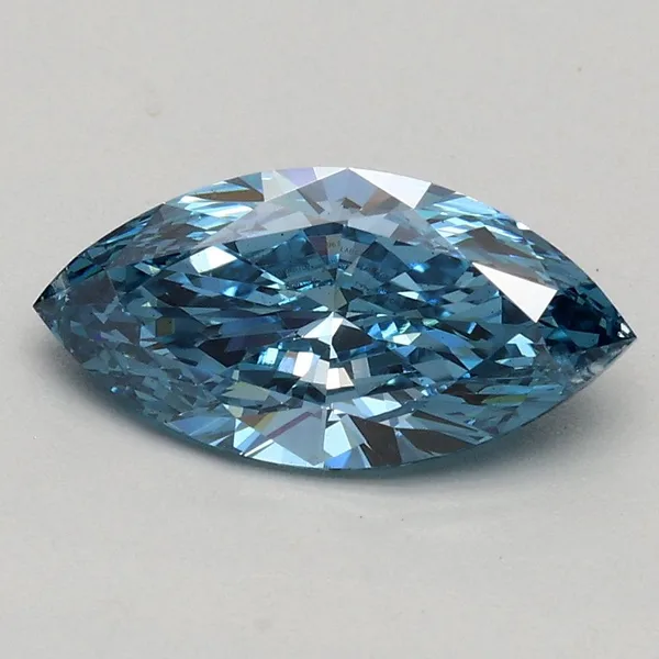 1ct MARQUISE Fancy Vivid Blue SI1 Coloured Lab diamond
