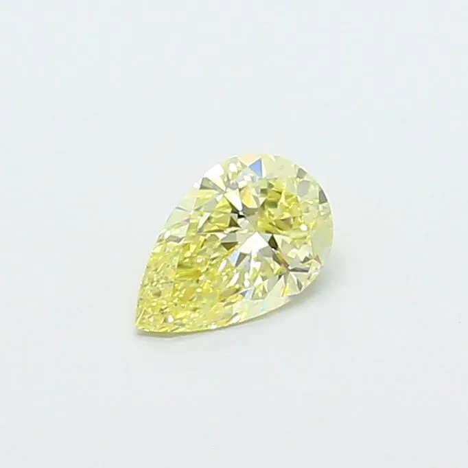 0.40ct PEAR Fancy Yellow VVS2 Coloured Lab diamond