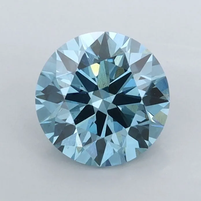1.01ct ROUND Fancy Vivid Blue VS1 Coloured Lab diamond
