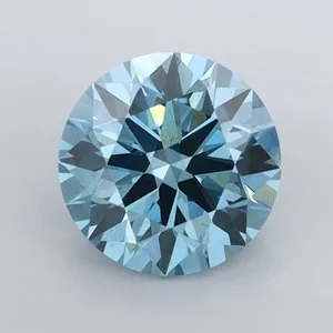 1.01ct ROUND Fancy Vivid Blue VS1 Coloured Lab diamond