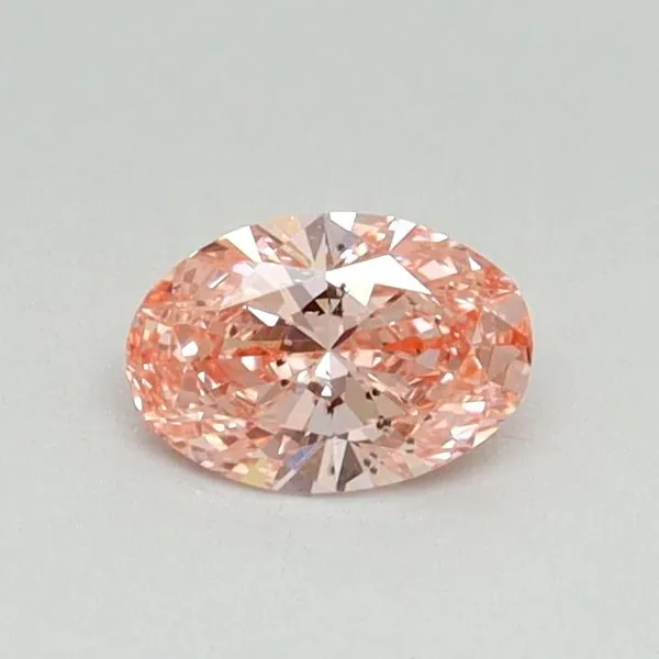 0.33ct OVAL Fancy Vivid Pink SI2 Coloured Lab diamond