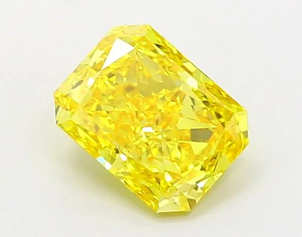 1.02ct RADIANT Fancy Vivid Yellow VS1 Coloured Lab diamond