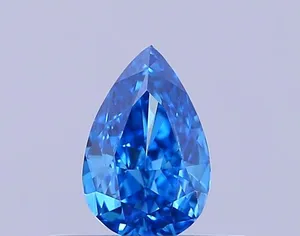 0.32ct PEAR Fancy Vivid Blue VS1 Coloured Lab diamond