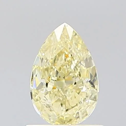 0.79ct PEAR Fancy Light Yellow VVS1 Coloured Lab diamond