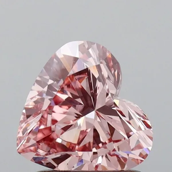1.09ct HEART Fancy Intense Pink VS2 Coloured Lab diamond
