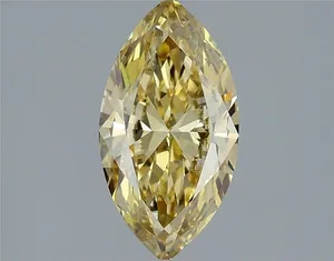 1.3ct MARQUISE Fancy Intense Yellow VVS2 Coloured Lab diamond