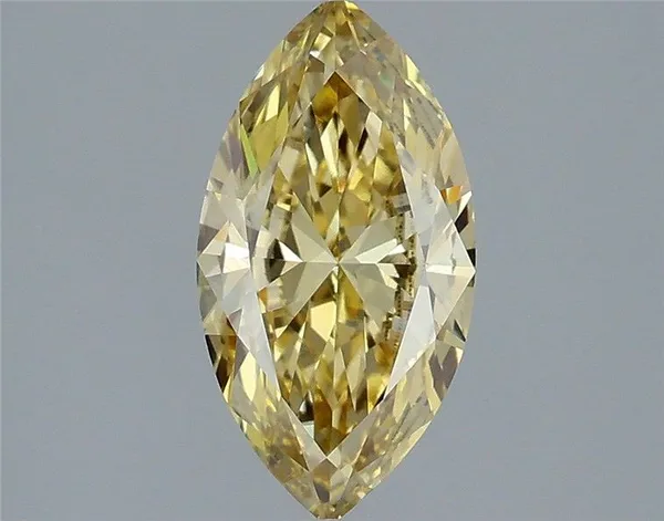 1.3ct MARQUISE Fancy Intense Yellow VVS2 Coloured Lab diamond