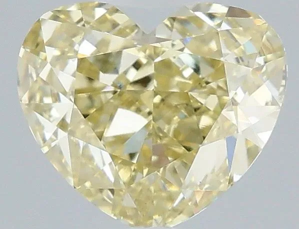 1.05ct HEART Fancy Yellow VS1 Coloured Lab diamond