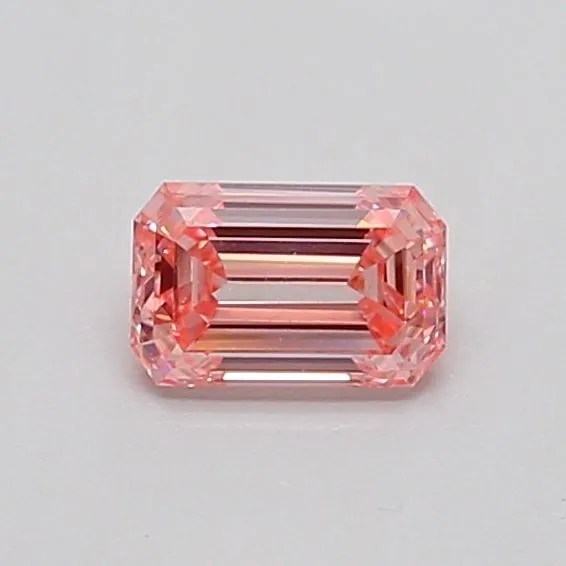 0.42ct EMERALD Fancy Intense Pink VS1 Coloured Lab diamond